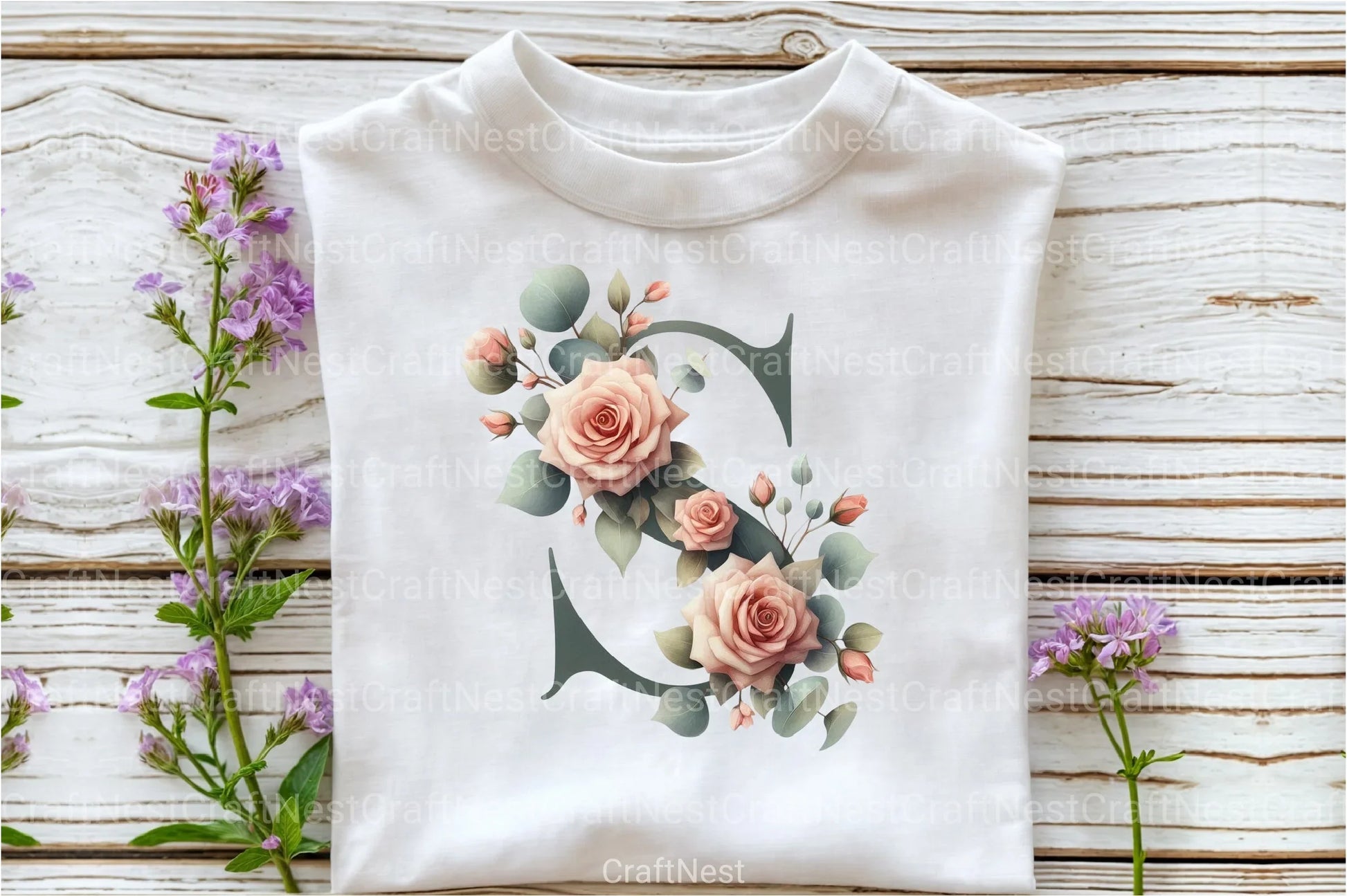 Floral Alphabet Clipart Bundle 8 - CraftNest - Digital Crafting and Art