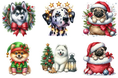 Christmas Cute Dog Clipart Bundle - CraftNest - Digital Crafting and Art