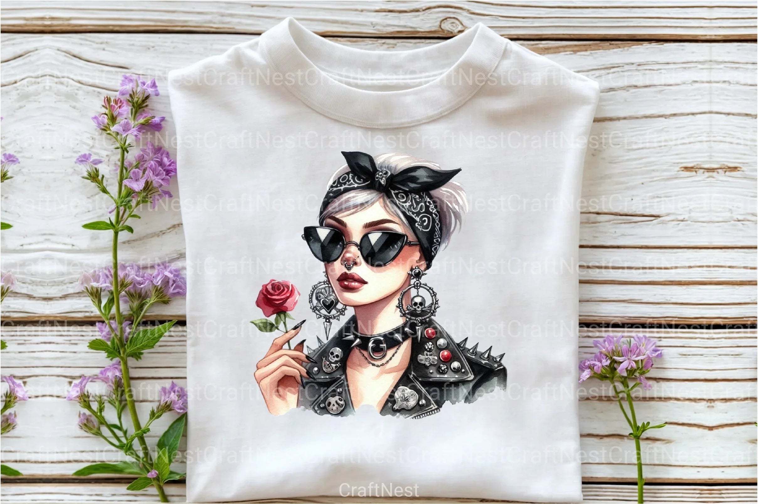 Messy Bun Bandana Mom Life Clipart Bundle 3 - CraftNest - Digital Crafting and Art