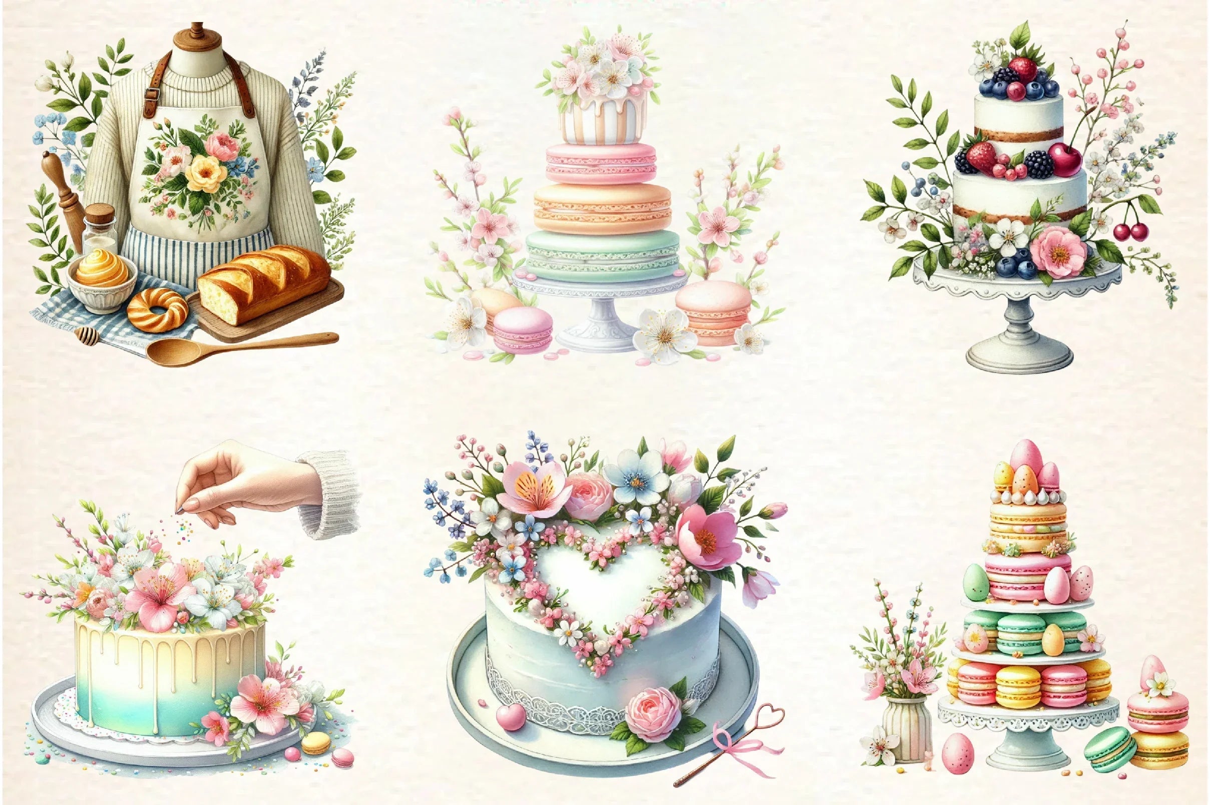 Love Spring Baking Clipart Bundle - CraftNest - Digital Crafting and Art