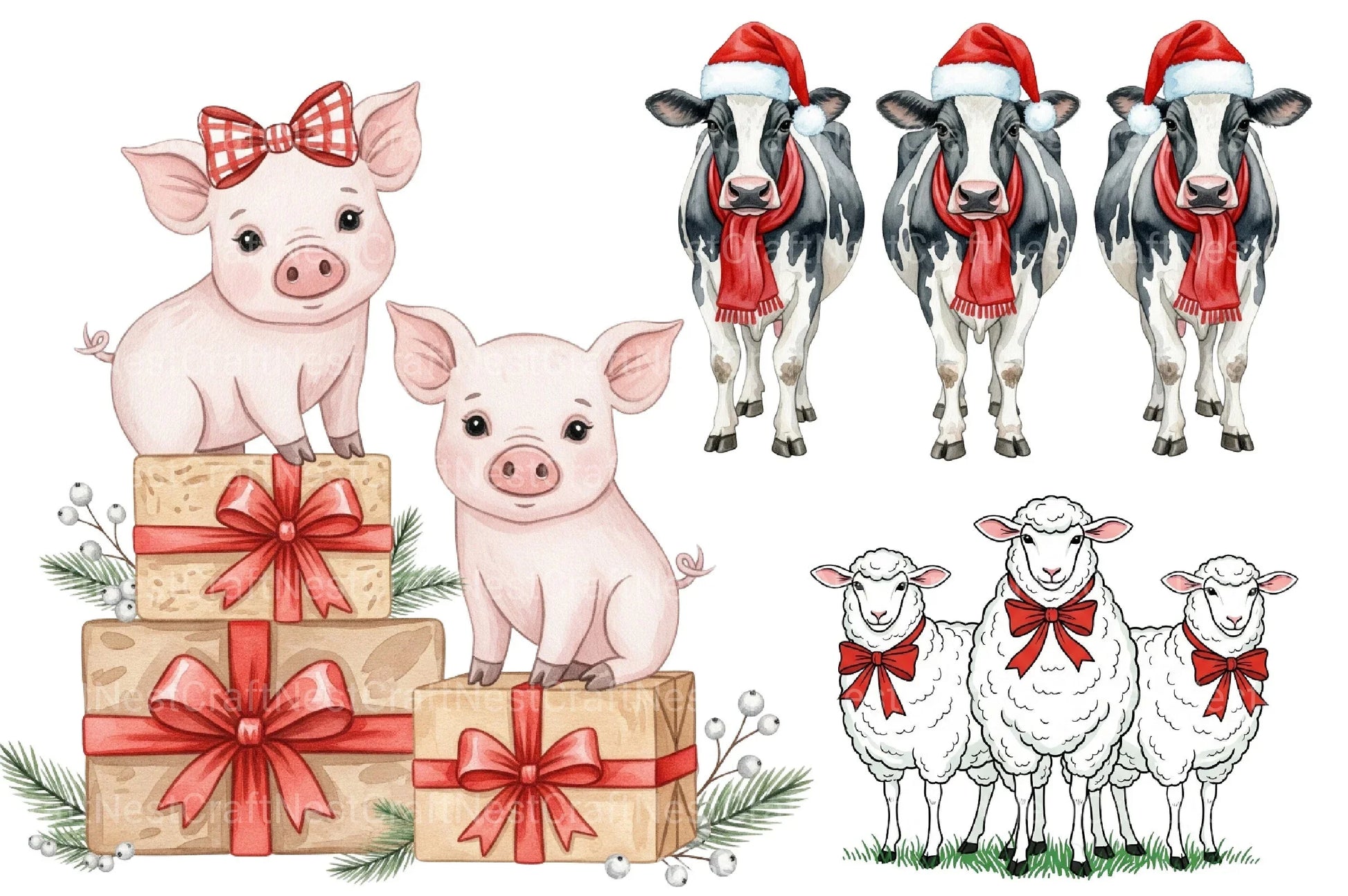 Vintage Christmas Clipart Bundle 2 - CraftNest - Digital Crafting and Art