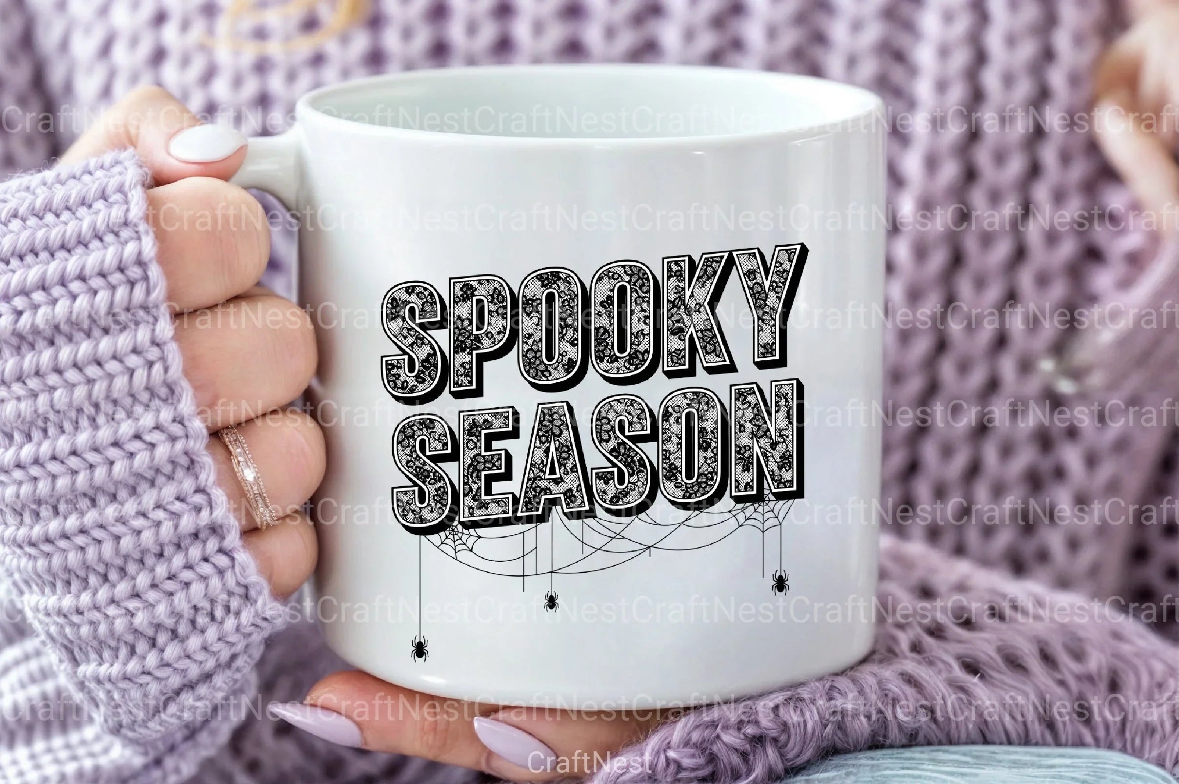 Spooky Season Lace Halloween Gothic Clipart Bundle - CraftNest - Digital Crafting and Art