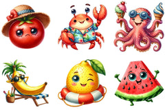 Summer Funny Character Clipart Bundle - CraftNest - Digital Crafting and Art