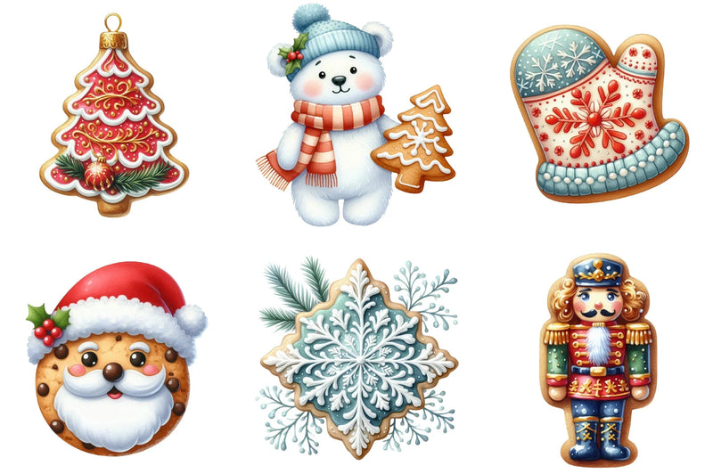 Christmas Cookie Clipart Bundle - CraftNest - Digital Crafting and Art