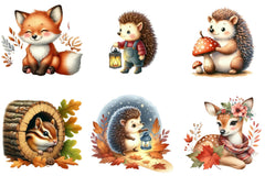 Fall Woodland Clipart Bundle - CraftNest - Digital Crafting and Art