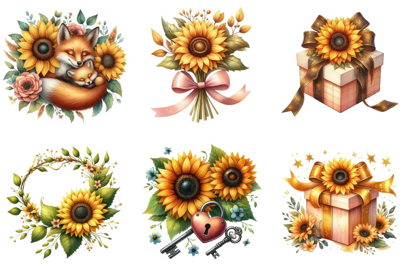 Sunflower Mother's Day Clipart Bundle - CraftNest - Digital Crafting and Art