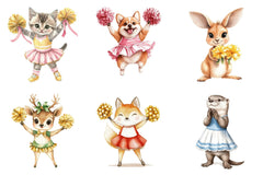 Cheerleader Animal Clipart Bundle - CraftNest - Digital Crafting and Art