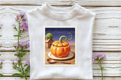 Pumpkin Postage Stamp Clipart Bundle 8 - CraftNest - Digital Crafting and Art