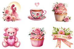 Pink Mother's Day Clipart Bundle - CraftNest - Digital Crafting and Art