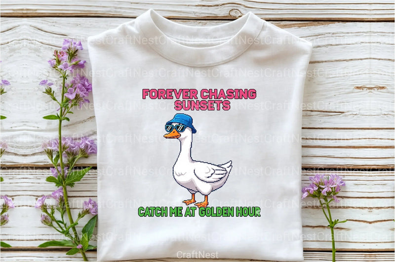 Blocky Style Funny Summer Goose Clipart Bundle 2 - CraftNest - Digital Crafting and Art