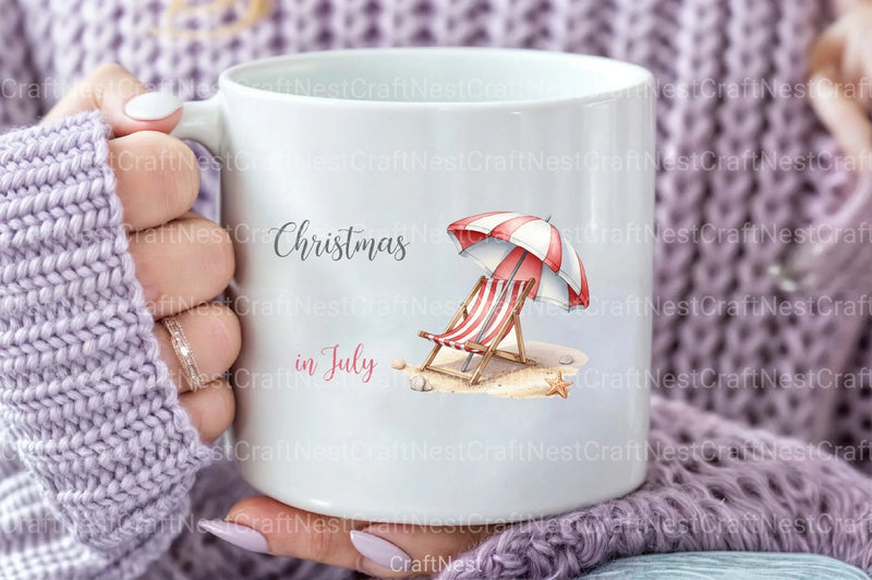 Christmas in July Funny Clipart Bundle 3 - CraftNest - Digital Crafting and Art
