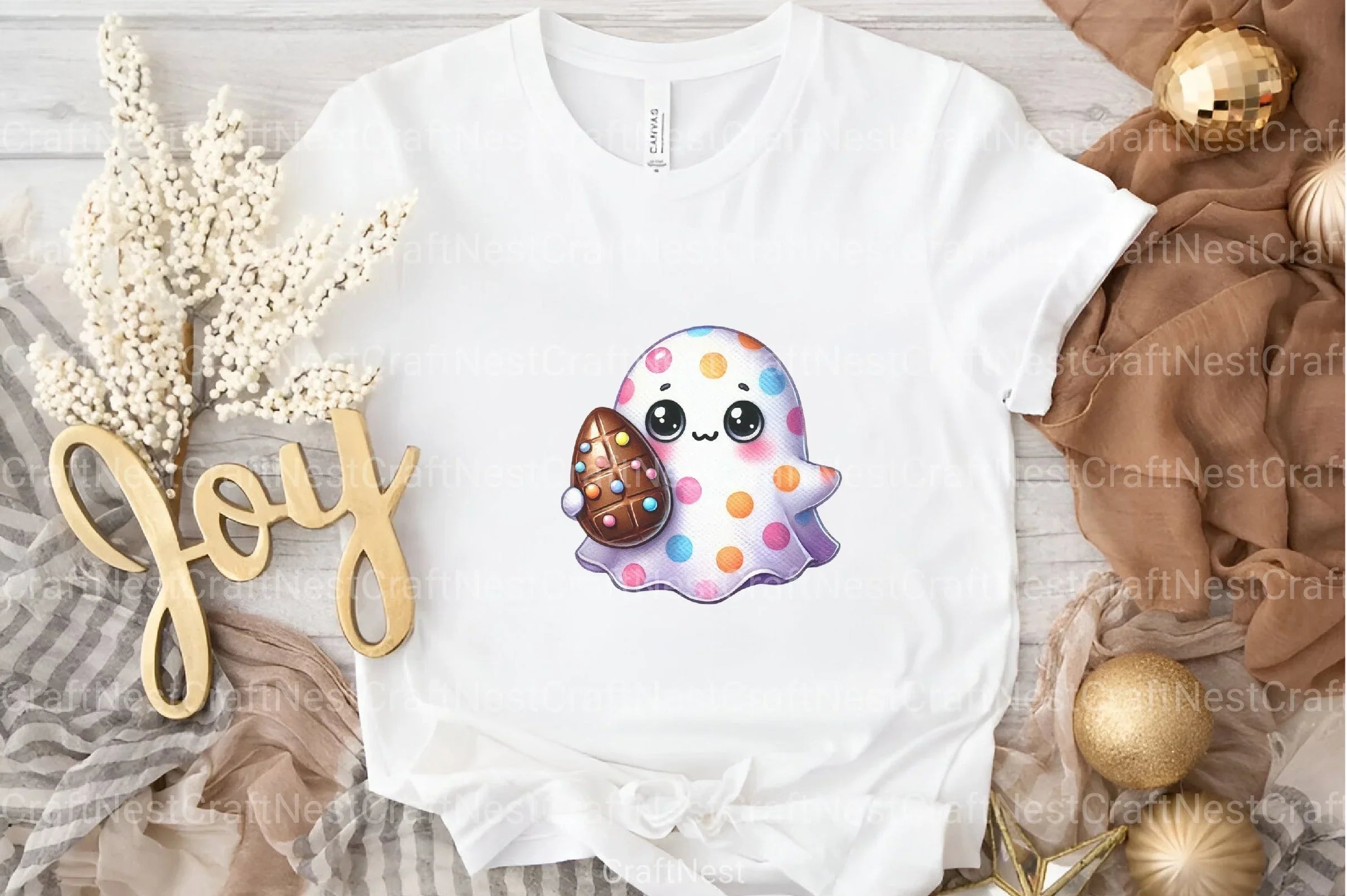 Happy Spooky Easter Ghost Clipart Bundle - CraftNest - Digital Crafting and Art