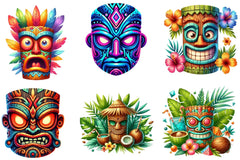 Festival Tiki Mask Clipart Bundle - CraftNest - Digital Crafting and Art