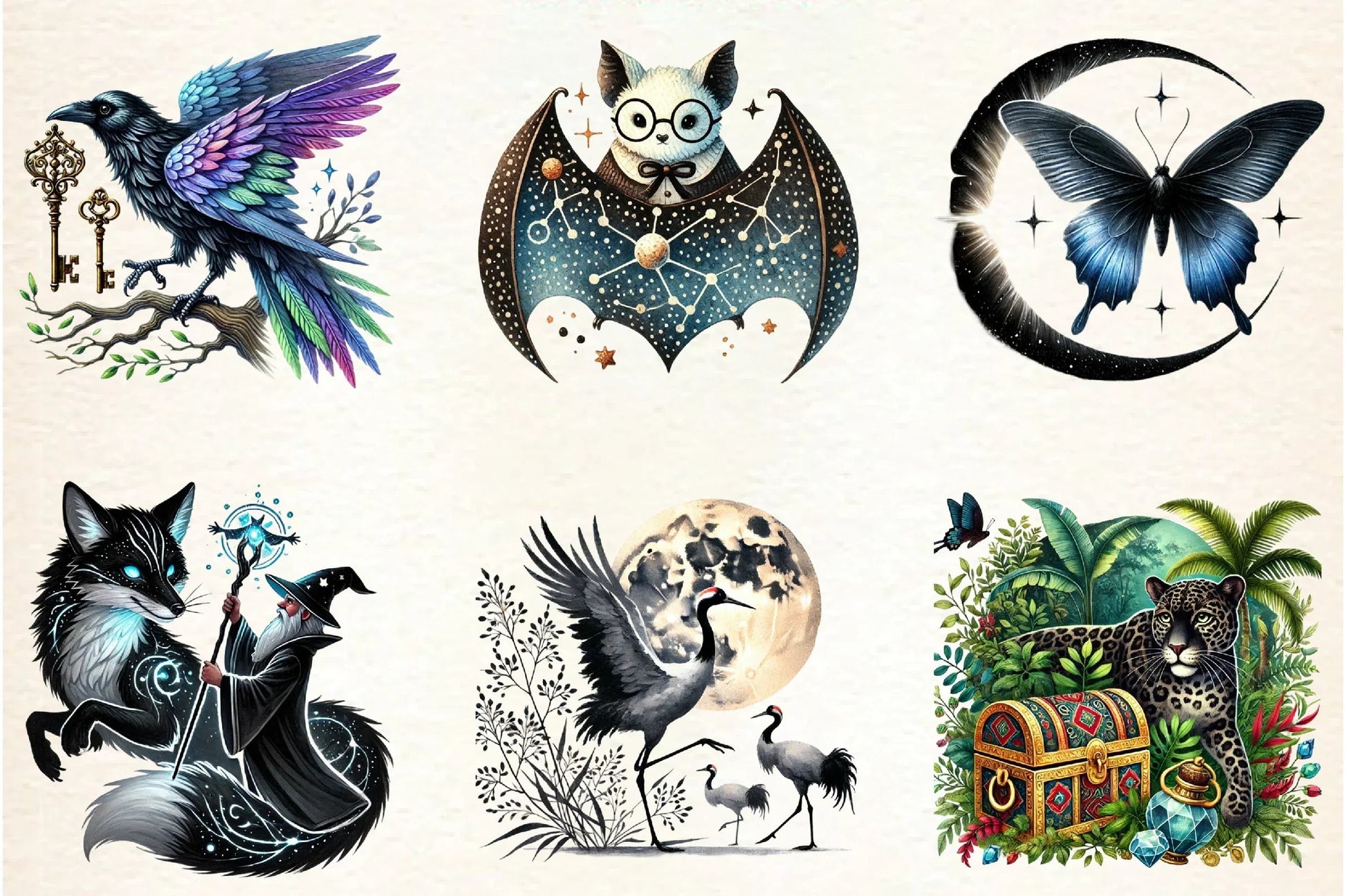 Black Month Animals Clipart Bundle - CraftNest - Digital Crafting and Art