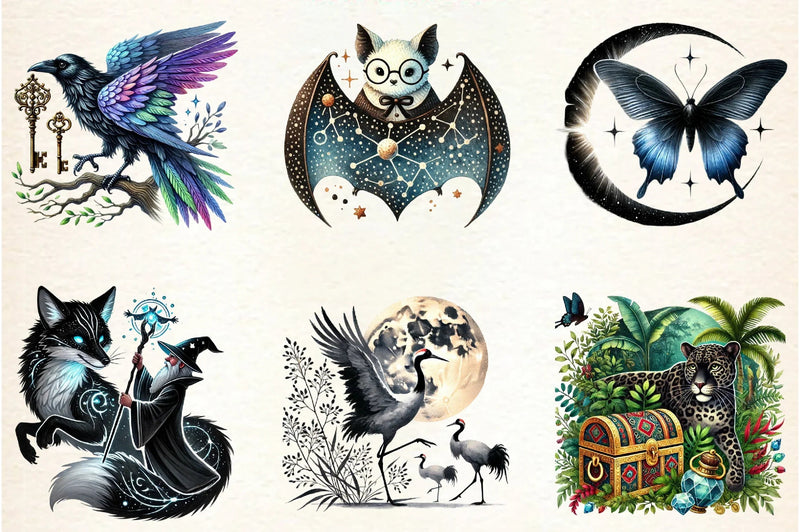 Black Month Animals Clipart Bundle - CraftNest - Digital Crafting and Art