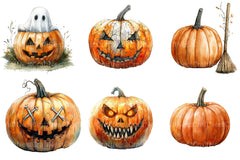 Halloween Pumpkin Clipart Bundle 1 - CraftNest - Digital Crafting and Art