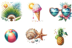 Summer Beach Clipart Bundle - CraftNest - Digital Crafting and Art