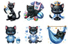 Black Cat Nursery Baby Boy Clipart Bundle