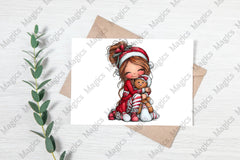 Sweet Christmas Elf Girl Clipart Bundle - CraftNest - Digital Crafting and Art
