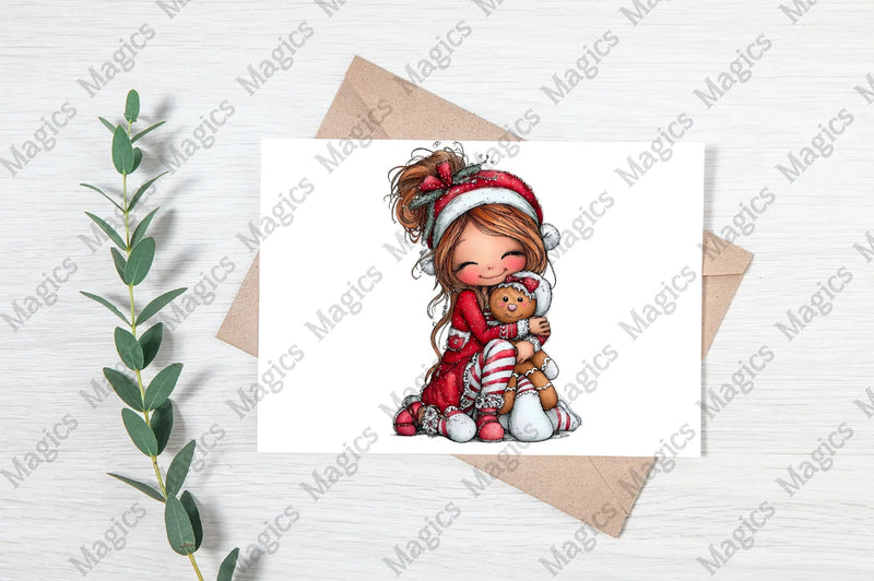 Sweet Christmas Elf Girl Clipart Bundle - CraftNest - Digital Crafting and Art