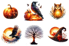 Autumn Dawn Halloween Clipart Bundle 3 - CraftNest - Digital Crafting and Art