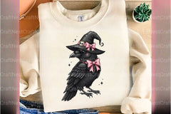 Pink Halloween Raven Hat Sticker Clipart Bundle - CraftNest - Digital Crafting and Art