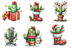 Christmas Cactus Clipart Bundle 4 - CraftNest - Digital Crafting and Art