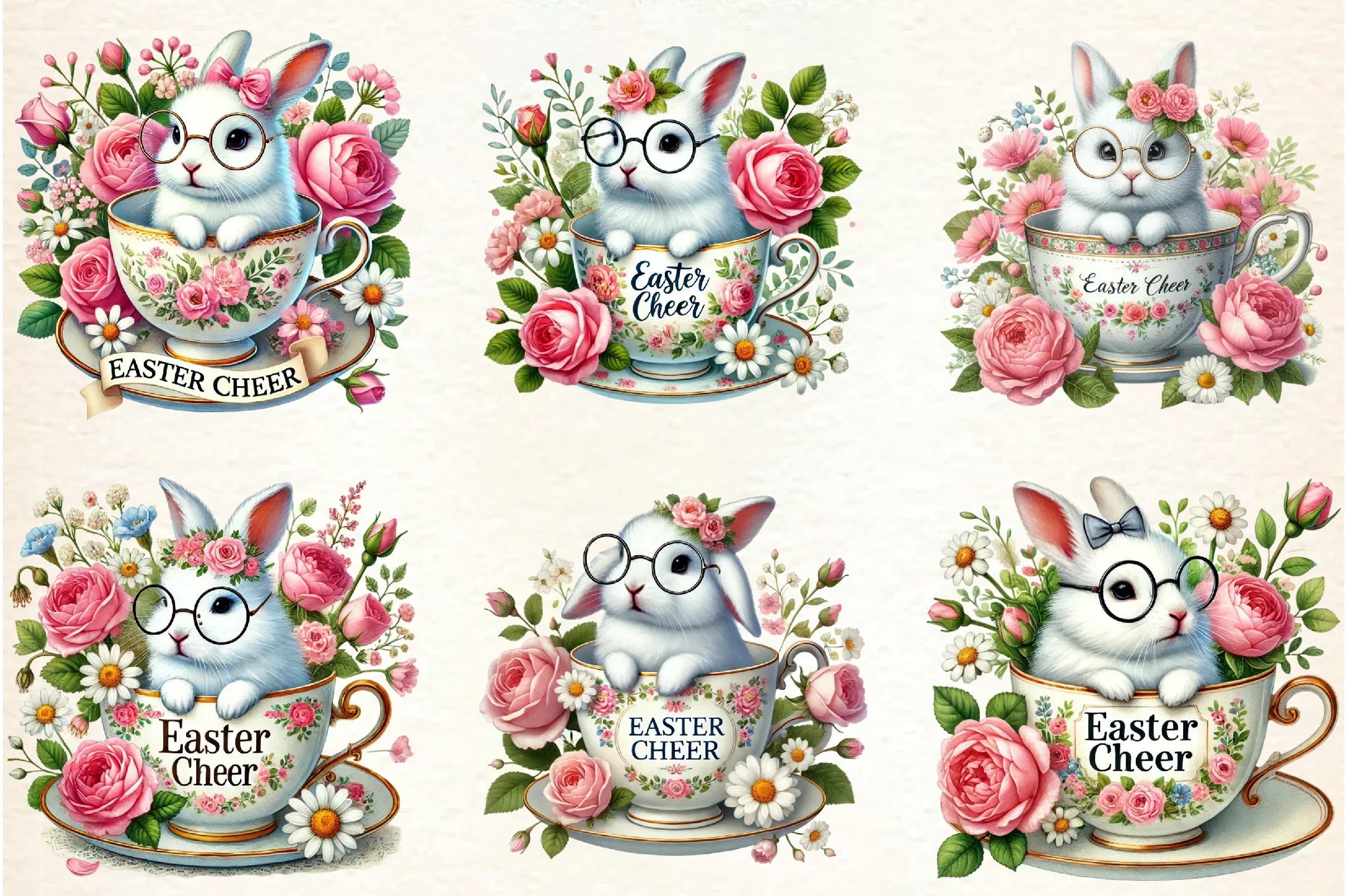 Easter Bunny Clipart Bundle - CraftNest - Digital Crafting and Art