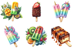 Summer Popsicle Ice Cream Clipart Bundle - CraftNest - Digital Crafting and Art