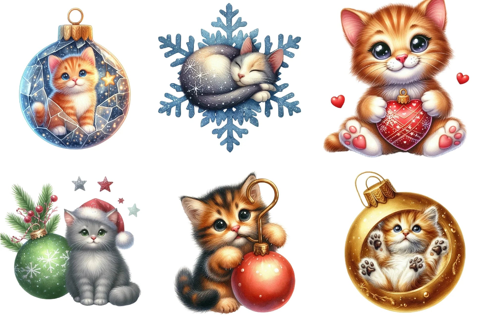 Christmas Ornament & Cat Clipart Bundle - CraftNest - Digital Crafting and Art
