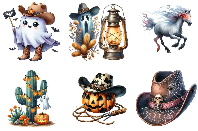 Western Halloween Clipart Bundle - CraftNest - Digital Crafting and Art