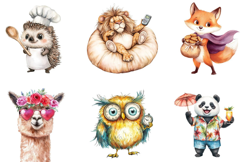 Summer Animals Clipart Bundle - CraftNest - Digital Crafting and Art
