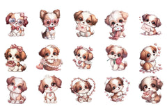 Valentine Puppy Dog Clipart Bundle - CraftNest - Digital Crafting and Art