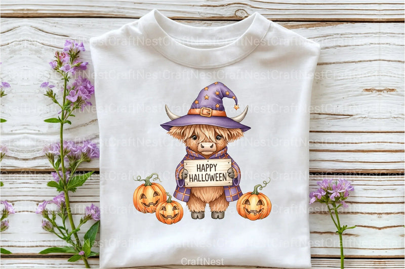 Halloween Highland Cow Clipart Bundle 44 - CraftNest - Digital Crafting and Art