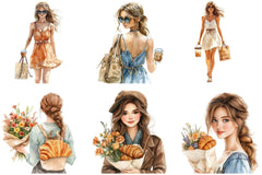 Summer Girl City Clipart Bundle - CraftNest - Digital Crafting and Art