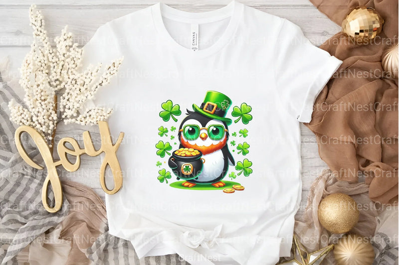 St. Patrick's Day Cute Penguin Clipart Bundle 19 - CraftNest - Digital Crafting and Art