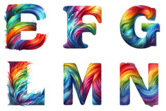 Paint Brush Letters Alphabet Clipart Bundle - CraftNest - Digital Crafting and Art
