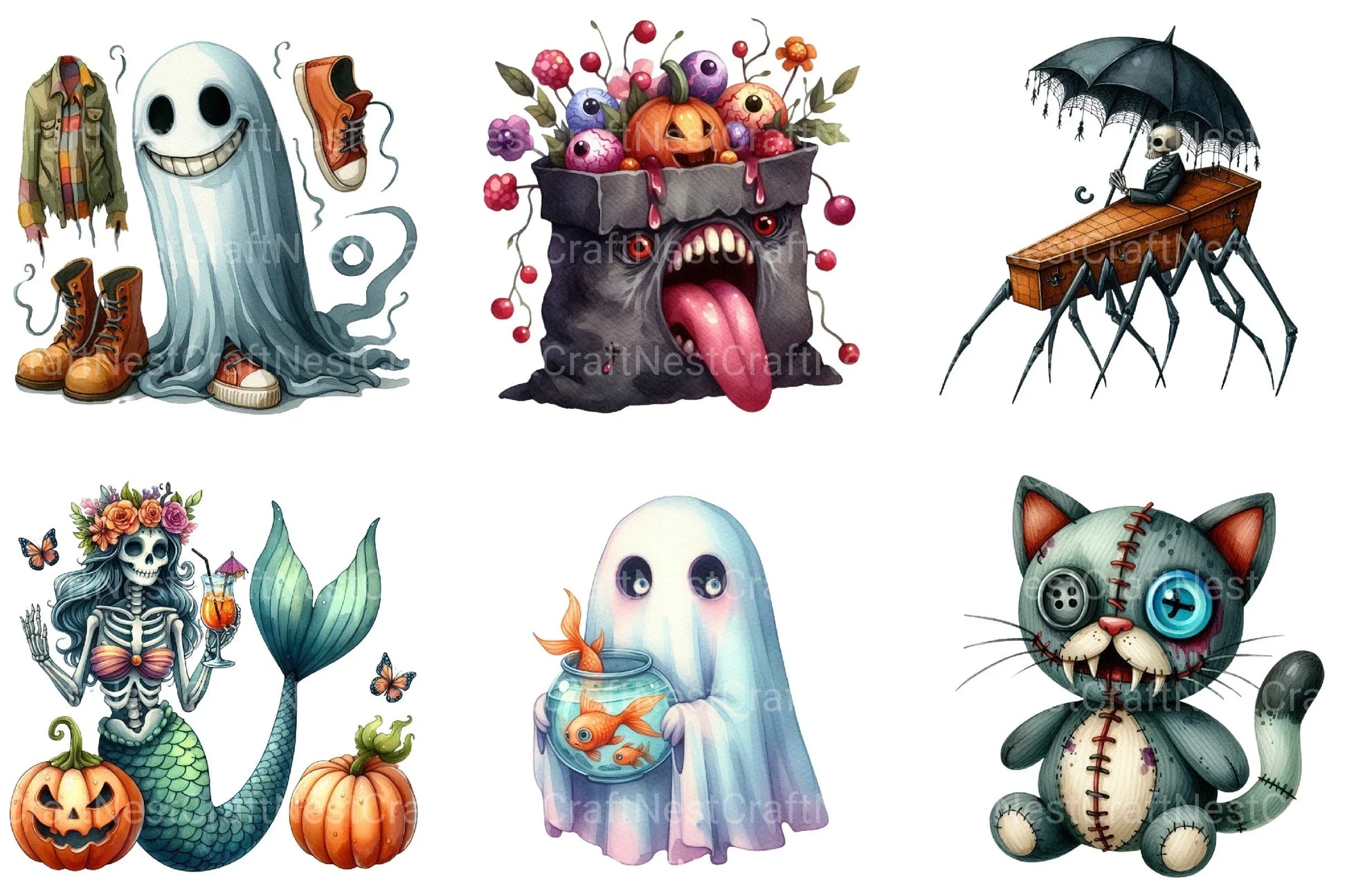 Spooky Halloween Clipart Bundle 33 - CraftNest - Digital Crafting and Art