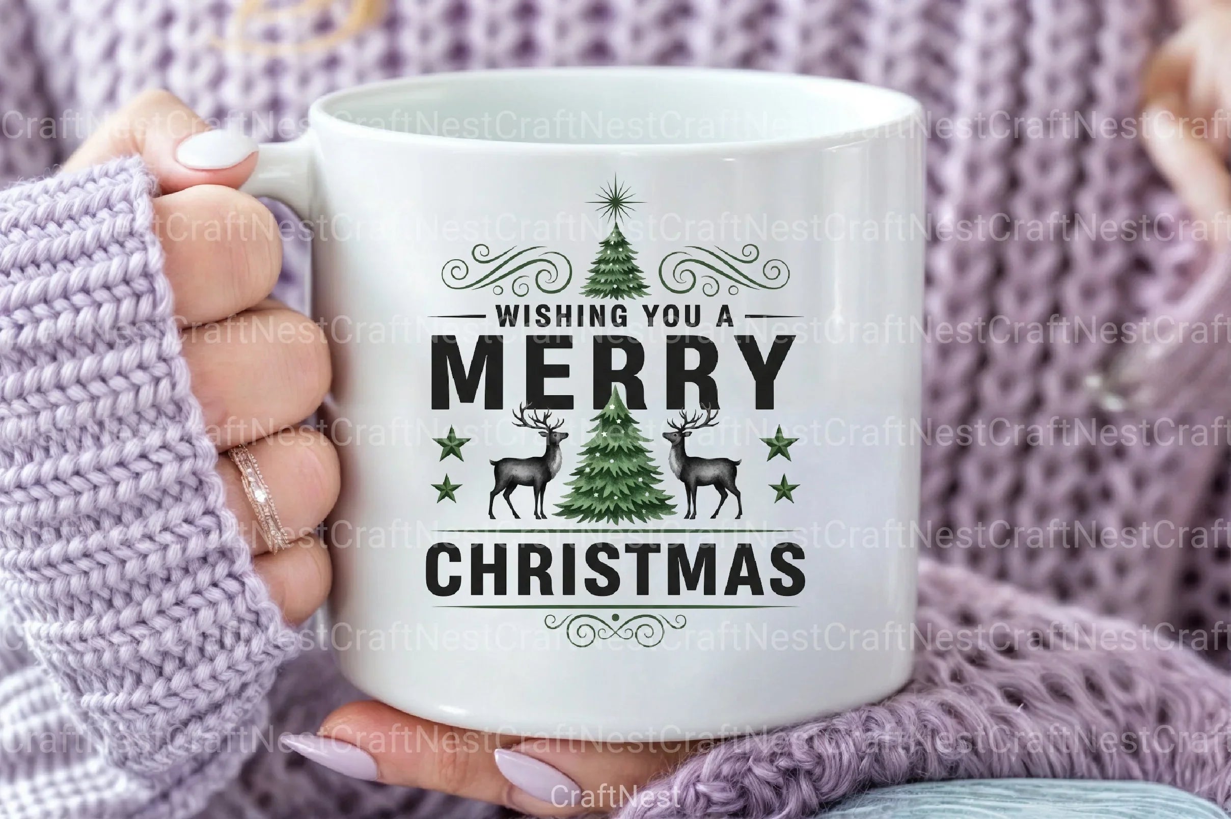 Merry Christmas Tree Design Clipart Bundle 44 - CraftNest - Digital Crafting and Art