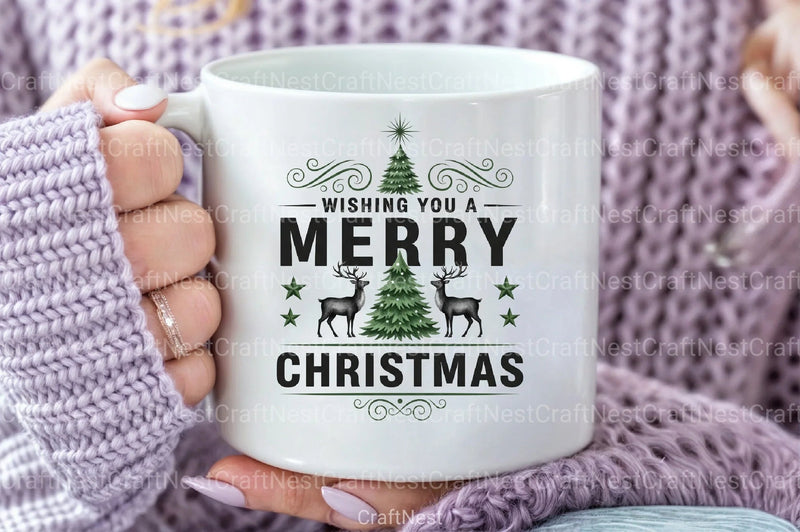 Merry Christmas Tree Design Clipart Bundle 44 - CraftNest - Digital Crafting and Art