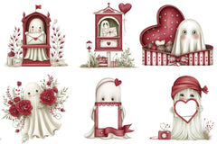 Valentine Ghost Clipart Bundle - CraftNest - Digital Crafting and Art