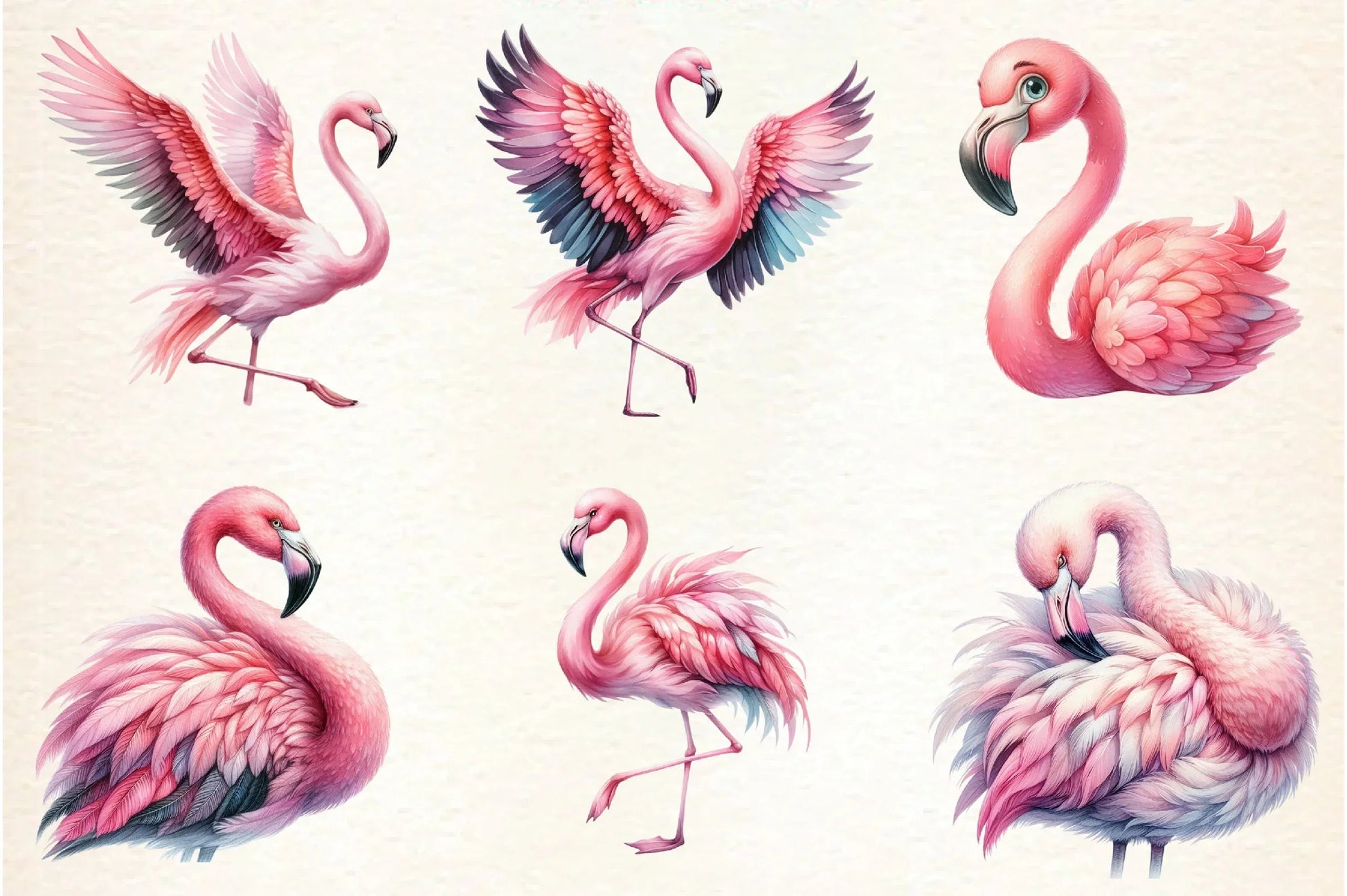 Flamingo Clipart Bundle - CraftNest - Digital Crafting and Art