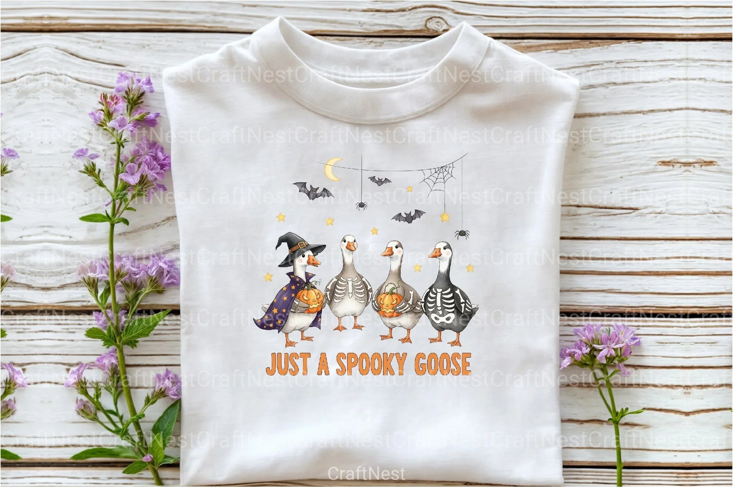 Spooky Goose Funny Halloween Clipart Bundle - CraftNest - Digital Crafting and Art
