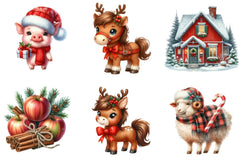 Cozy Farm Christmas Clipart Bundle - CraftNest - Digital Crafting and Art
