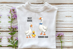 Bow Tie Goose Dad Cute Duo Clipart Bundle 66 - CraftNest - Digital Crafting and Art