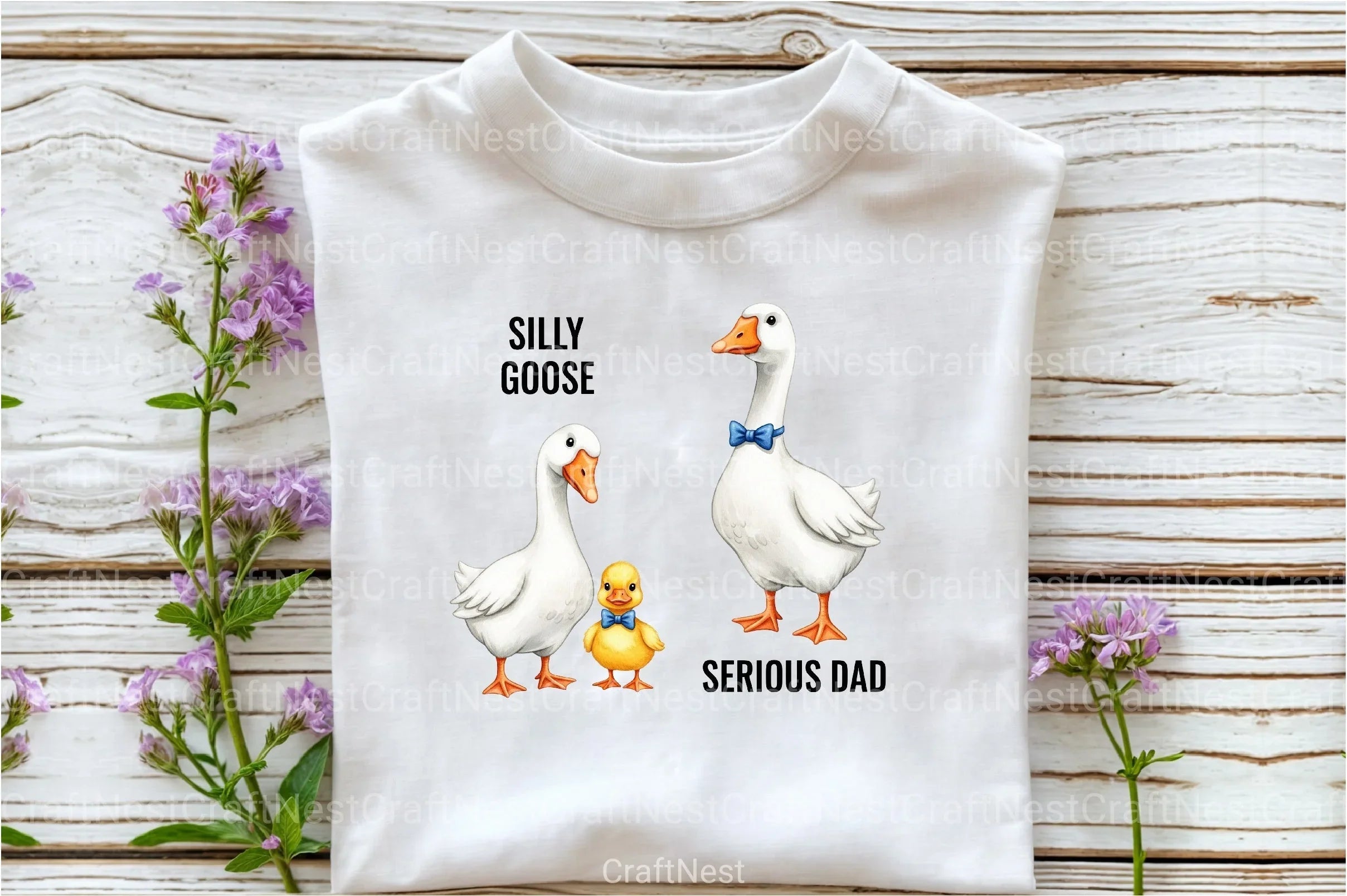 Bow Tie Goose Dad Cute Duo Clipart Bundle 66 - CraftNest - Digital Crafting and Art