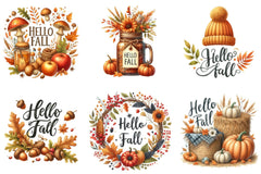 Hello Fall Clipart Bundle - CraftNest - Digital Crafting and Art
