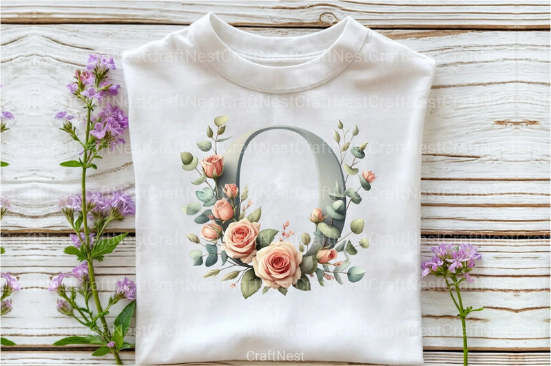 Floral Alphabet Clipart Bundle 6 - CraftNest - Digital Crafting and Art