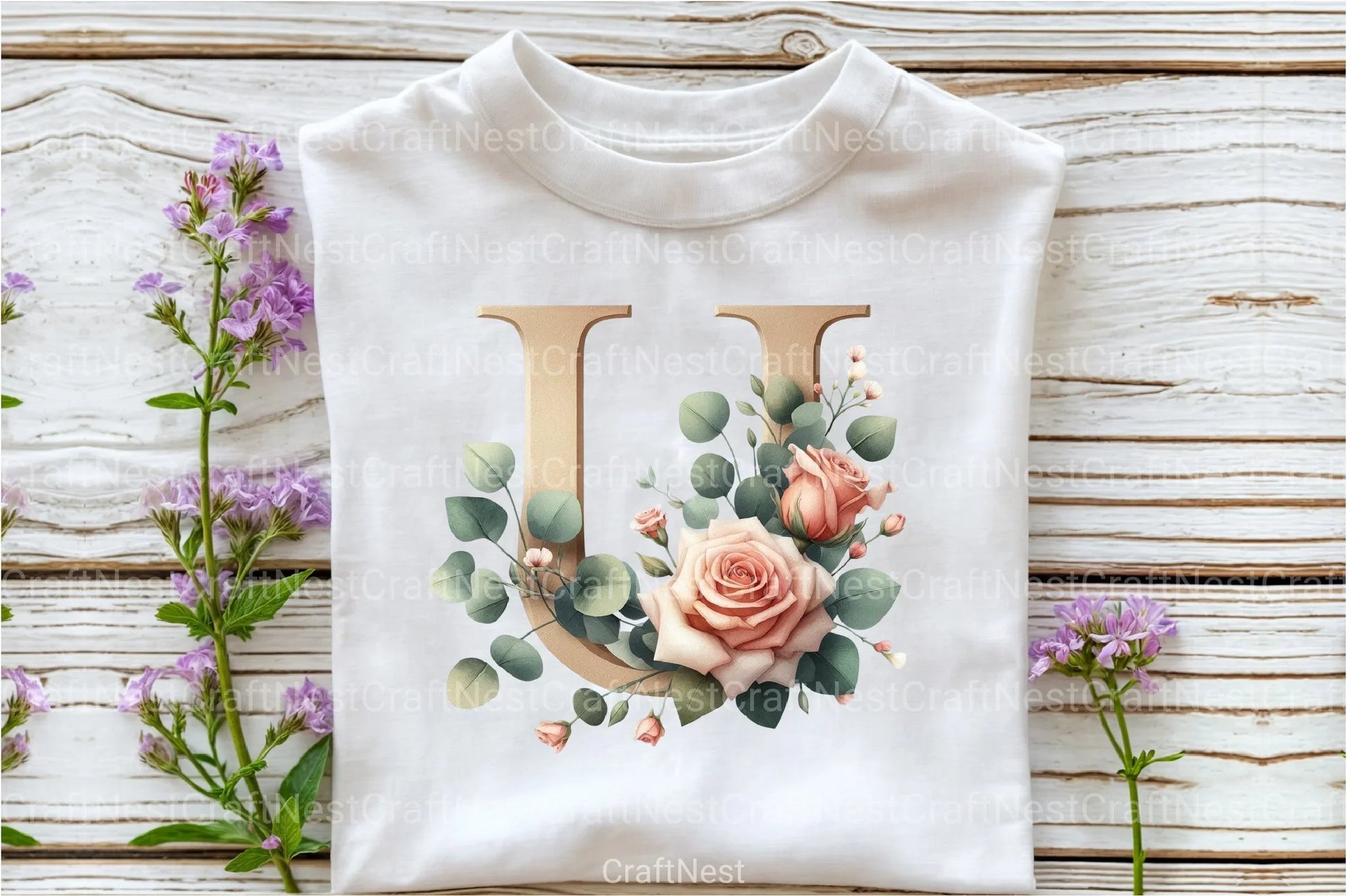 Floral Alphabet Clipart Bundle 16 - CraftNest - Digital Crafting and Art