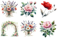 Spring Wildflower Clipart Bundle - CraftNest - Digital Crafting and Art